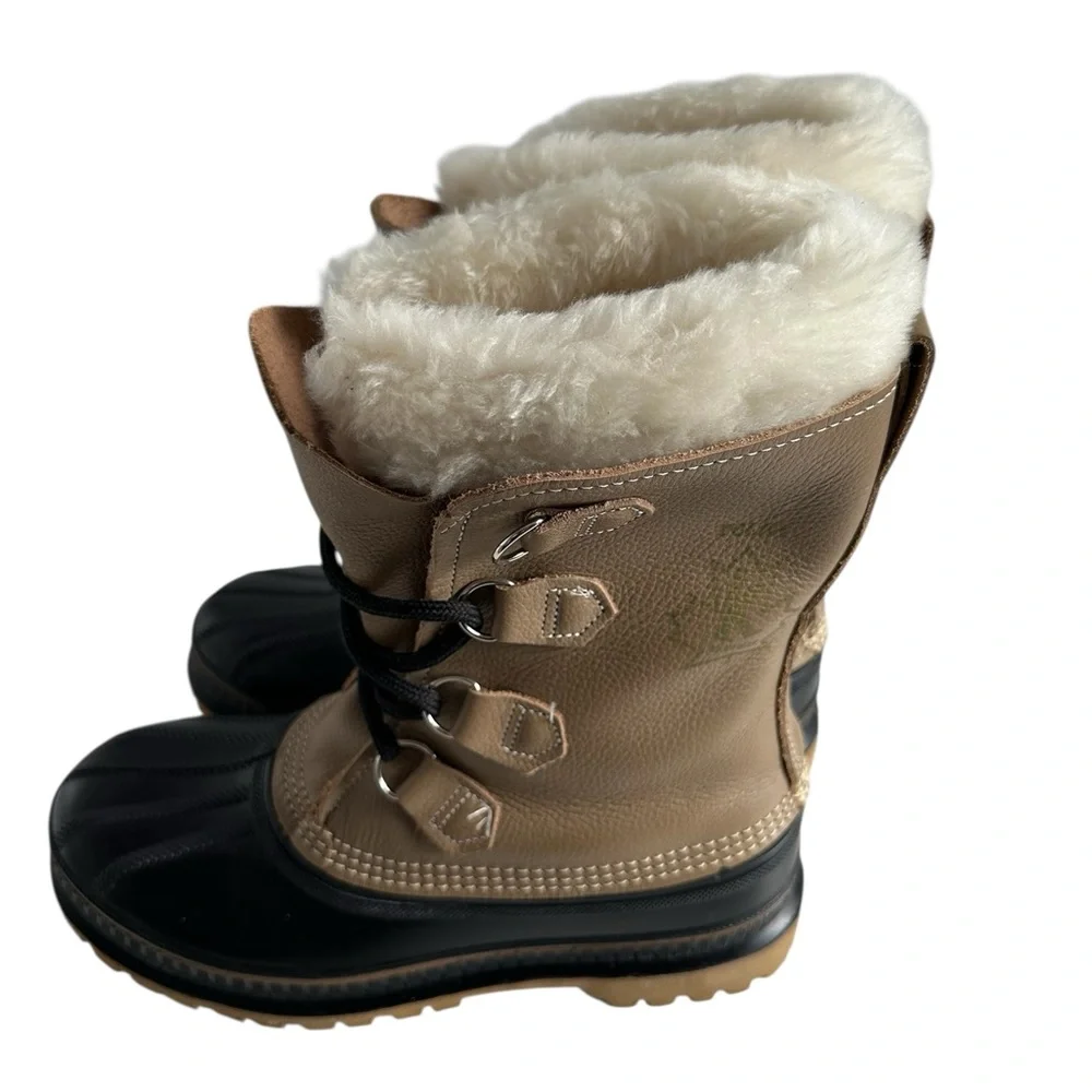 Men’s Sorel Steel Shank Size 7 Tan and Black Winter Boots